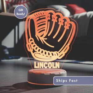 Custom Baseball LED Night Light – Fun Sports Decor for Any Room